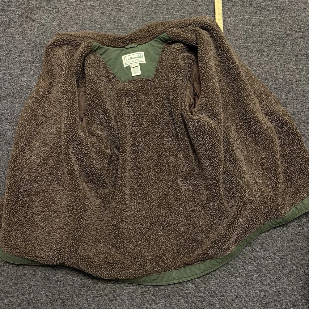 LL Bean Men's Chore Jacket VTG Sherpa Fleece Lined Barn Coat Canvas XL EUC